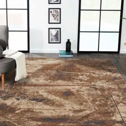 Obsessions Brown & Beige Abstract Carpet - Large-7