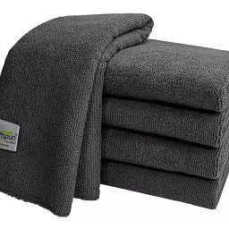 Softspun 40x40 cm 340 GSM Grey Microfiber Towel Pack of 5 Pcs-image-93