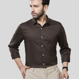 JONESBURG Spread Collar Slim Fit Formal Cotton Shirt-image-54