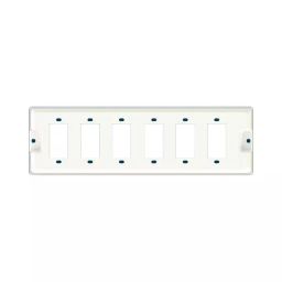 SARA 6 Way Multipurpose Gang Box White, 6W-MP-LONG-21