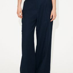 H&M Wide Linen-Blend Trousers-picture-21