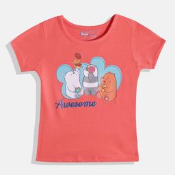 Eteenz Girls Printed Pure Cotton T-shirt-image-49