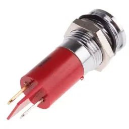 RS PRO Red Panel Mount Indicator 24V DC, Mounting Hole Size 14 mm, Termination Type Solder Tab, IP Rating IP67, Model No 7038829 image 3