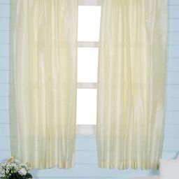 Aura Cream 2 Pieces Sheer Dupion Silk Window Curtains-10
