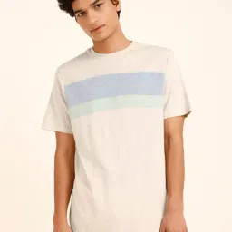 ANDAMEN Light Beige Regular Fit Crew T-Shirt-image-27