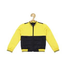 Allen Solly Junior Yellow & Navy Color Block Full Sleeves Jacket-image-51