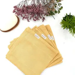 Doctor Towels Aloevera Double Cloth Textured Yellow 350 GSM Viscose Face Towel (Set of 4)-image-39
