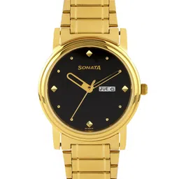 Sonata Men Black Dial Watch NC1141YM14-27