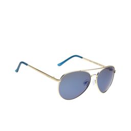 Polaroid Women Aviator Sunglasses with Polarised and UV Lens- POL 01 W LT GOLD/BLUE MIR-51