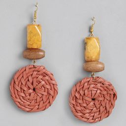 RICHEERA Rust Circular Drop Earrings-23