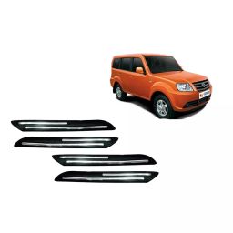 Auto Pearl Plastic & Silver Plated Car Bumper Guard for Tata Grand Dicor Black/Silver (Pack of 4 Pcs)-picture-35