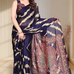 MAGNEITTA Striped Pure Chiffon Saree-picture-54