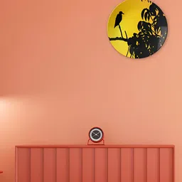 THE QUIRKY HOME Yellow & Black Bird Silhouette Printed Ceramic Wall Plates-image-88