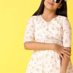 V-Mart Floral Print Fit & Flare Midi Dress-image-58