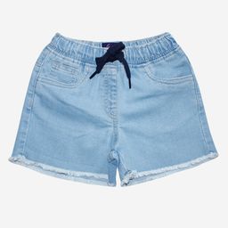 Kiddopanti Frayed Edge Denim Hot Shorts - Light Blue-image-61