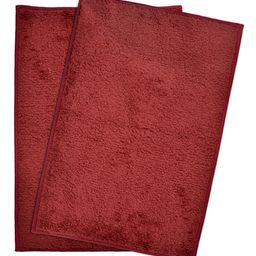 Divine Casa Microfiber Floor Door Mat Pack of 2 - Maroon-15