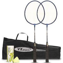 Vector X VXB 10 Aluminum Badminton Racket Pack of 3 Pieces Nylon Shuttles with Full Cover Set - Blue-image-77