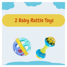 Bit Feex Infant Toddler Rattle Toys for New Born Babies Pack of 2 - Multicolor-28