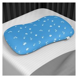 Cherilo Contour Shaped Memory Foam Pillow Royal Star Pattern - Blue-image-1