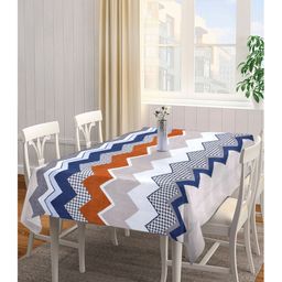 Arrabi Multi Geometric TC Cotton Blend 6 SEATER Table Cover ARTC-1113-Multi-image-44