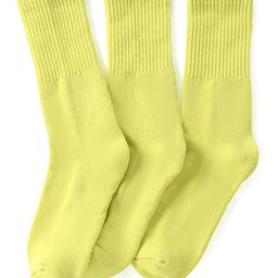 Pine Active Cotton Lycra Knit Athelisure & Sportswear  Breathable Socks  Pack Of 3 - Neon Green-image-17