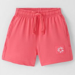Doreme Single Jersey Knit Shorts With Logo Print - Coral Rose-image-32