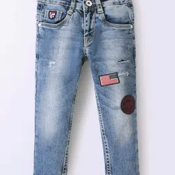 Ruff Denim Woven Knee Length Shorts - Blue-picture-47