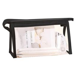 Bunie Multipurpose Clear Transparent Pouch  Black-20