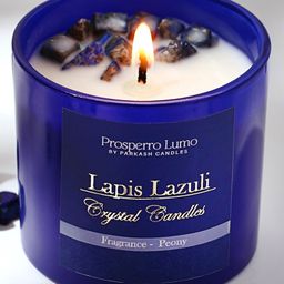 Parkash Candles Premium Crystal Glass Soy Wax Candle Peony-25