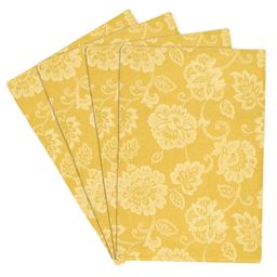 Saral Home Cotton 4 Pieces Table Mat -34x45 cm, Yellow-image-85