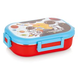ATTRO Food Time Deluxe Space Theme Kids Stainless Steel Lunch Box with 1 Small Container & Spoon- Red-picture-6