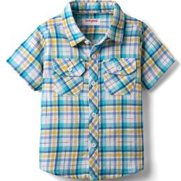 Babyhug Cotton Woven Half Sleeves Checkered Shirt - Multicolour-picture-44