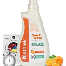 Ethiek Natural Laundry Liquid Detergent | 1 Litre | Fresh Orange| Top Load, Front Load Washing Machine & Hand Wash Friendly | Organic, Eco-Friendly, Non-Toxic | Tough on Stains, Safe for Kids-6
