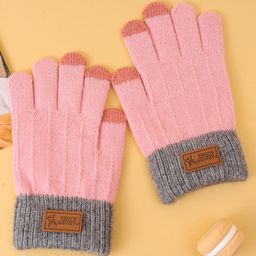 Pine Kids Solid Color Gloves - Pink-picture-6