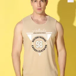 WOOSTRO Pack Of 2 Printed Pure Combed Cotton Gym VestsVWS26(98 RUST)(BKLN WHITE)-image-22
