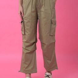 Crimsoune Club Women Relaxed Fit Cargos Trousers-image-115