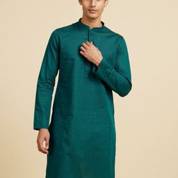 Diwas by Manyavar Woven Design Mandarin Collar Kurta-image-97