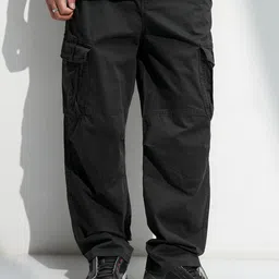 HIGHLANDER Men Loose Fit Cargos Trousers-picture-6