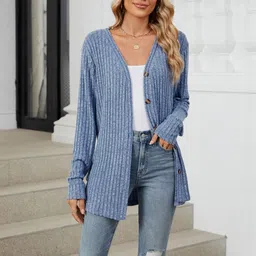 HERE&NOW Women Ribbed Cardigan-picture-3