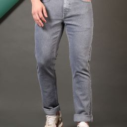 LIMEROAD Men Cotton Regular Fit Mid-Rise Light Fade Jeans-image-72