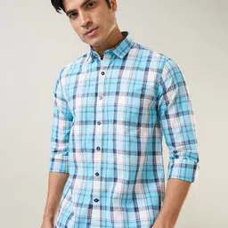 TIM PARIS Regular Fit Tartan Checks Checked Cotton Casual Shirt-picture-17