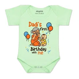Arvesa Kids-Unisex Green Cotton Rompers-picture-41