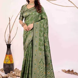 Moda Rapido Ethnic Motifs Woven Design Zari Banarasi Saree-image-71