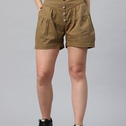 Popnetic Women High-Rise Pure Cotton Shorts-image-91