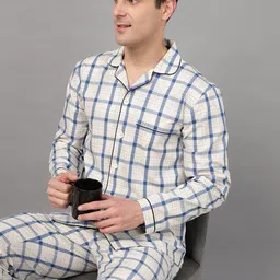 Hancock Men Checked Night suit-picture-37