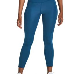 UNDER ARMOUR Blue Mid Rise Sports Leggings-image-86