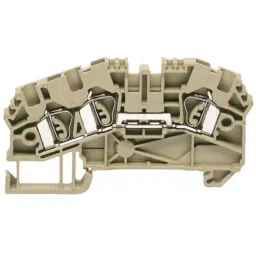RS PRO DIN Rail Terminal Block Grey 4 mm² Double-Level Spring Clamp Termination, 7637485-7