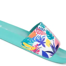 Yoho Women's Tropica Multicolor Slides image 4