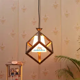 DecorativeRay White & Gold Iron Hanging Light - Set of 1-image-16