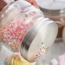 Kilner Transparent & Silver 8 cm Storage Jar With Shaker Lid (0.25 L) - Set of 1-14